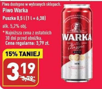 ALDI Piwo Warka 0,5l oferta