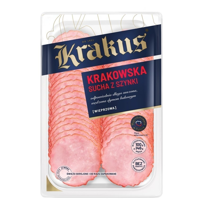 Stokrotka Market Krakus kiełbasa krakowska sucha 80 g oferta