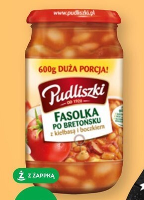 Żabka Pudliszki fasolka po bretońsku z kiełbasą i boczkiem 600 g oferta