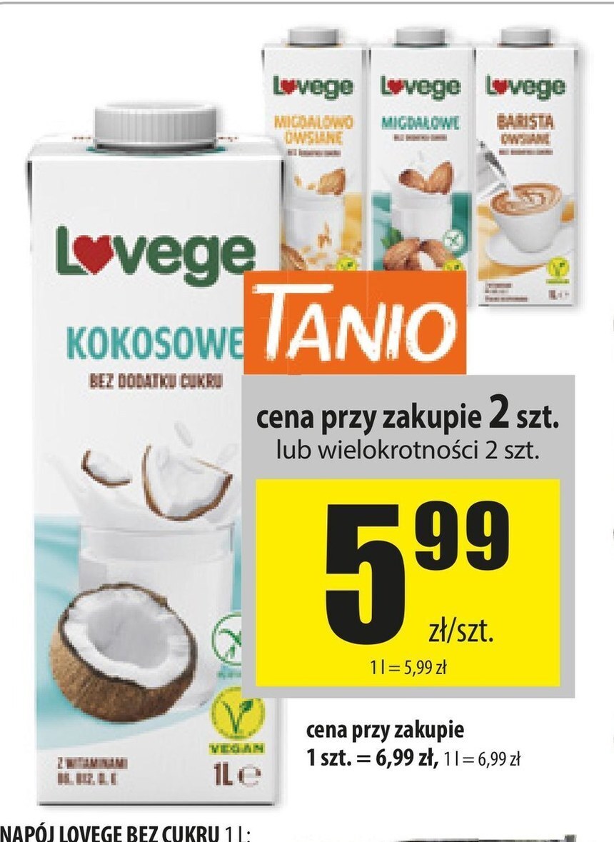 Społem Szczecin Napój roślinny lovege oferta