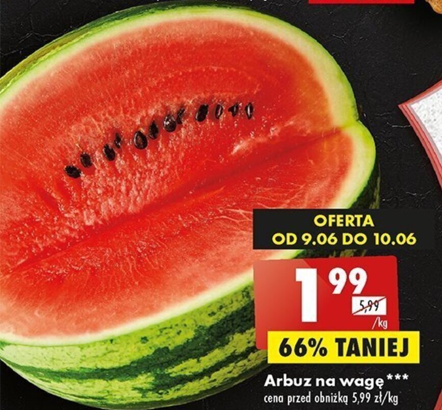 Biedronka Arbuz na wagę 1 kg oferta
