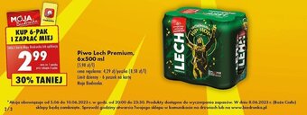 Biedronka Piwo Lech Premium, 6x500 ml oferta