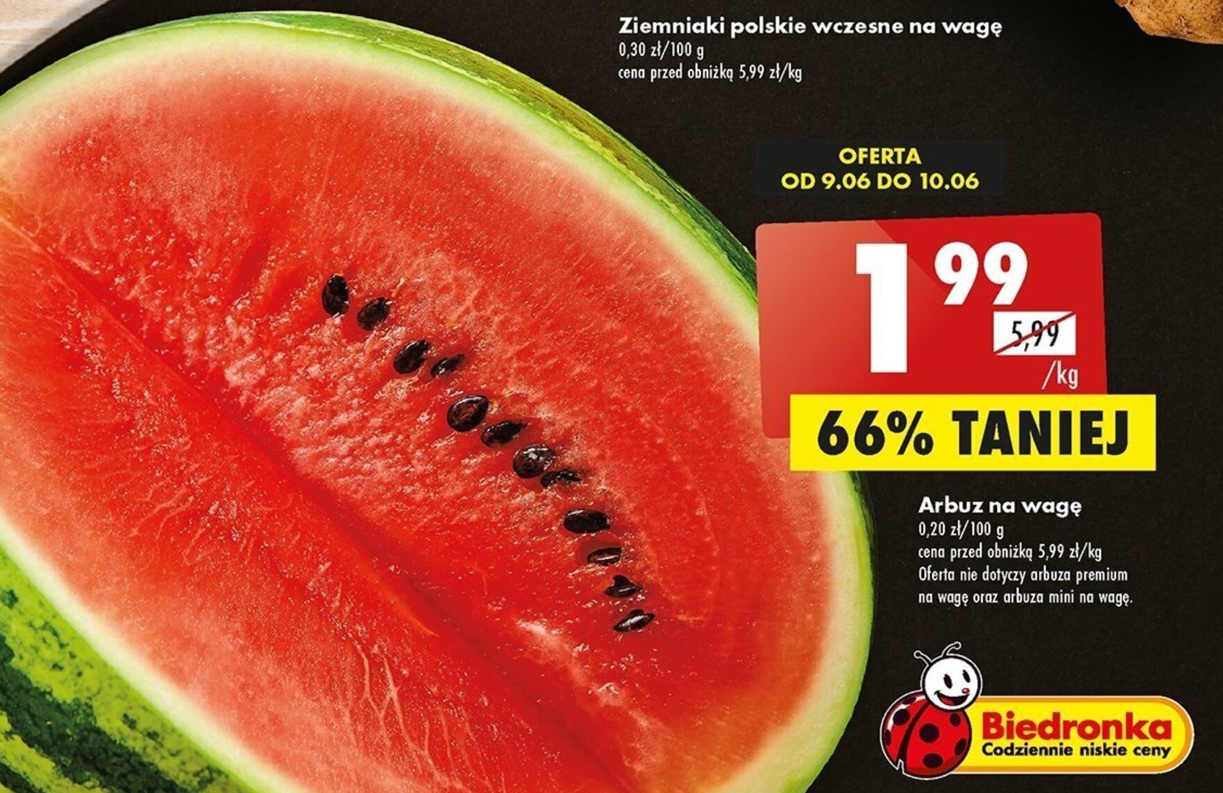 Biedronka Arbuz na wagę 1 kg oferta