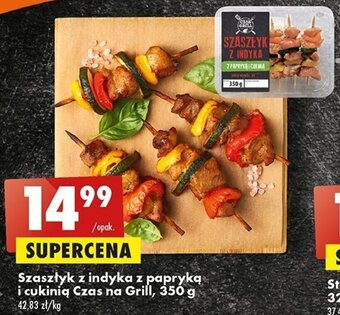 Biedronka Szaszłyk z indyka z papryką i cukinią Czas na Grill, 350 g oferta
