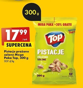 Biedronka Pistacje prażone solone Mega Paka Top, 300 g oferta