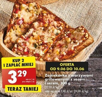 Biedronka Zapiekanka z warzywami grillowanymi z sosem serem, 100 g oferta