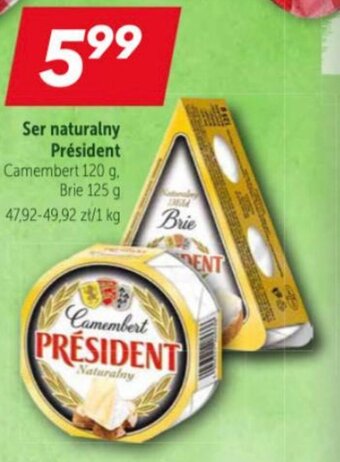 Lewiatan Ser naturalny Président Camembert 120 g, Brie 125 g oferta