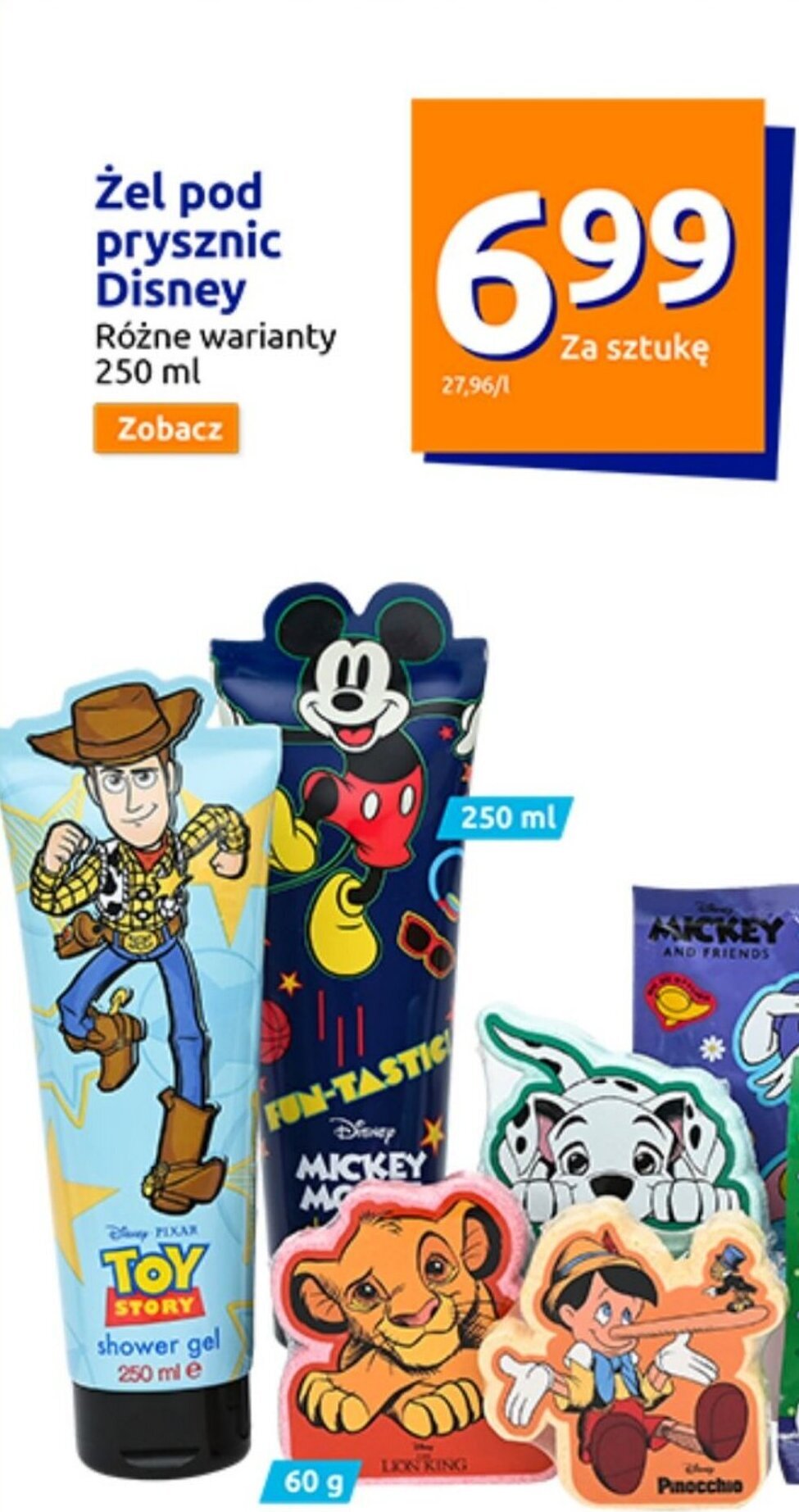 Action Disney Żel pod prysznic  250ml oferta