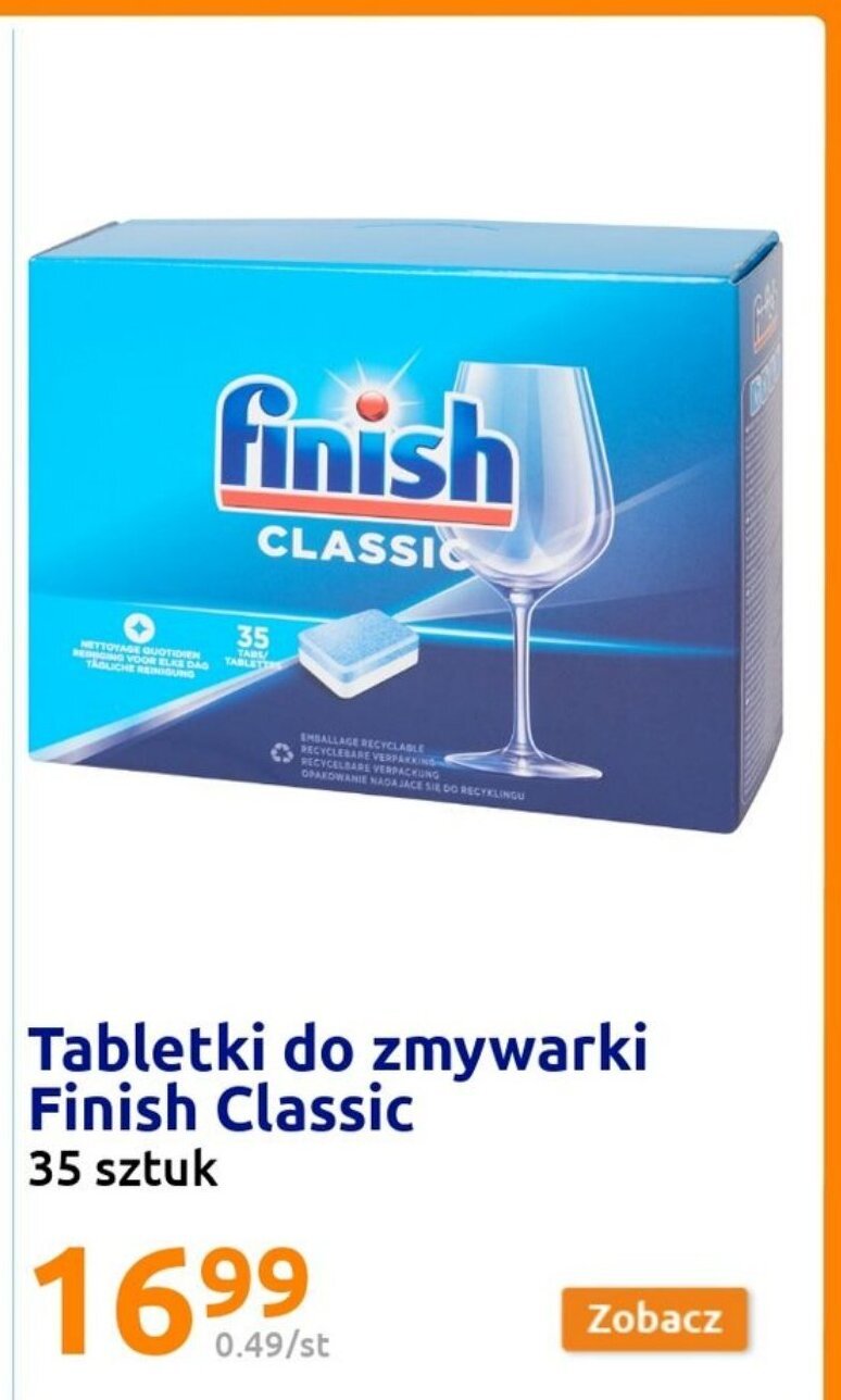 Action Finish Classic Tabletki do zmywarki 35 sztuk oferta