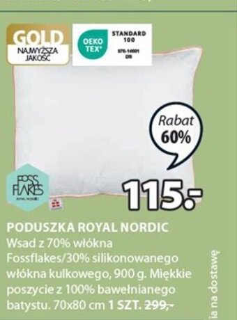 JYSK PODUSZKA ROYAL NORDIC 70x80cm oferta