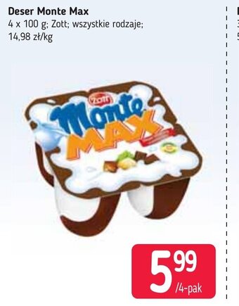 Stokrotka Deser Monte Max 4x100g oferta