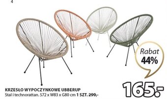JYSK KRZESŁO WYPOCZYNKOWE UBBERUP, 1 szt. oferta