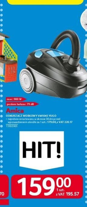 Selgros Amica ODKURZACZ WORKOWY VM1045 YUGO oferta