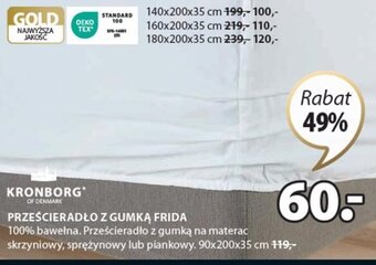 JYSK PRZEŚCIERADŁO Z GUMKĄ FRIDA oferta