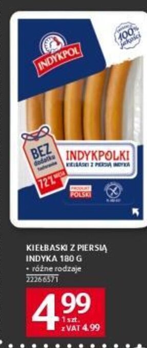 Selgros KIEŁBASKI Z PIERSIĄ INDYKA 180 G oferta