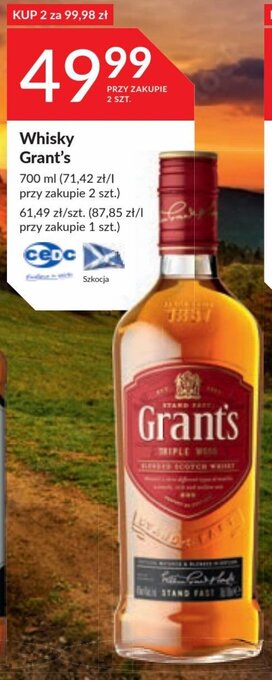 Stokrotka Whisky Grant's 700 ml oferta