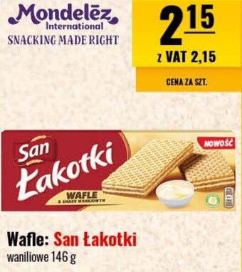 Eurocash Wafle: San Łakotki waniliowe 146 g oferta