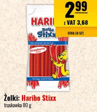 Eurocash Żelki: Haribo Stixx truskawka 80 g oferta
