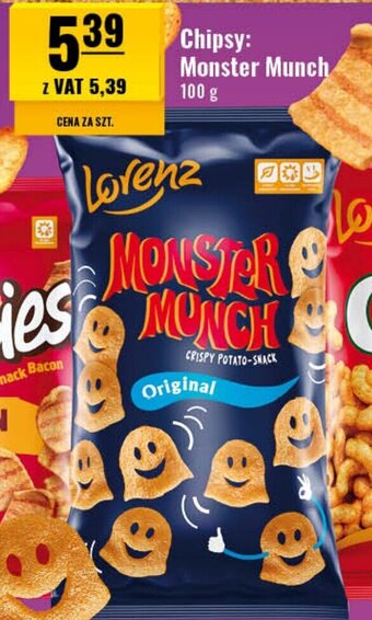 Eurocash Chipsy: Monster Munch 100 g oferta
