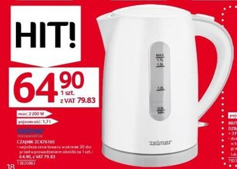 Selgros Zelmer CZAJNIK ZCK76165 oferta