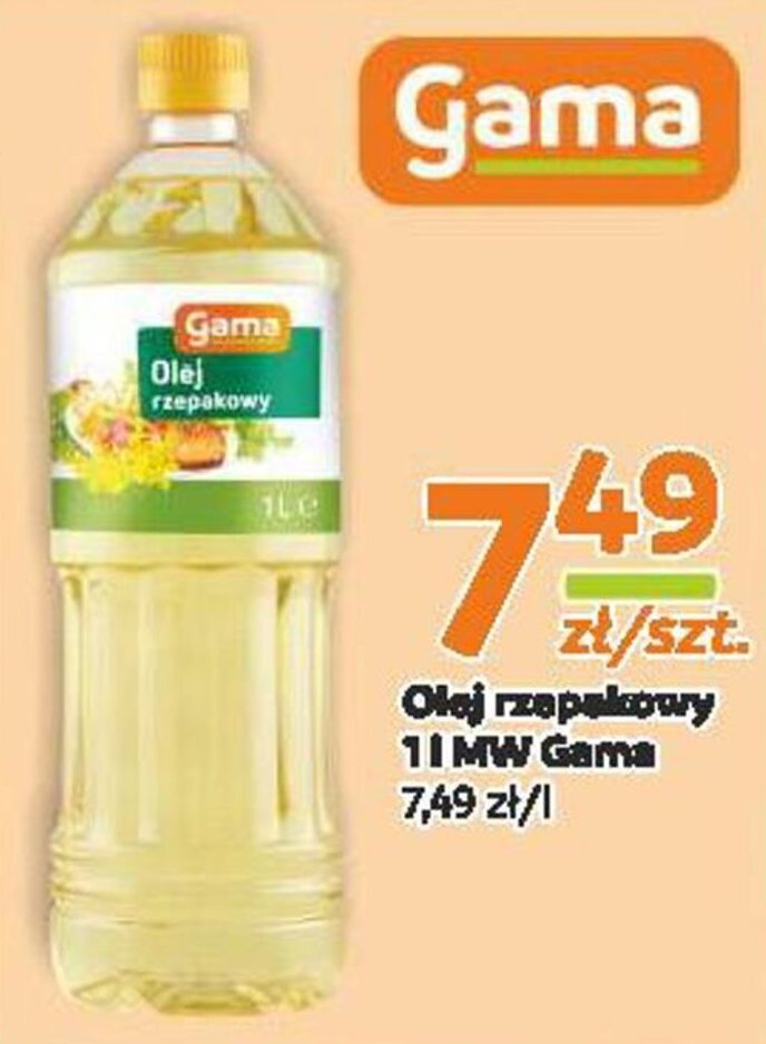 Gama Olej rzepakowy 1 l oferta