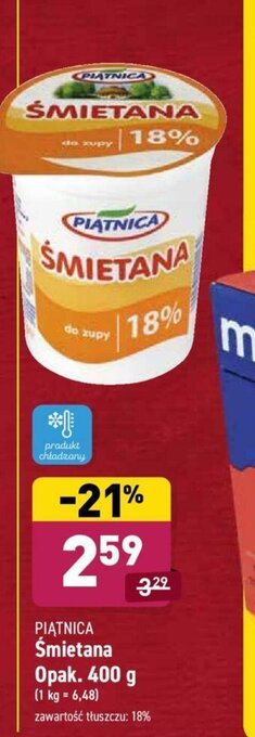 ALDI Śmietana 400g oferta