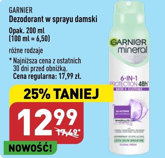 ALDI GARNIER Dezodorant w sprayu damski Opak. 200 ml oferta