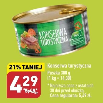 ALDI KONSERWA TURYSTYCZNA Puszka 300g oferta