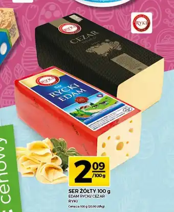 Topaz Ser żółty Edam Rycki lub Cezar Ryki 100g oferta