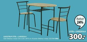 JYSK Gadstrup stół + 2 krzesła oferta
