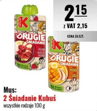 Eurocash Mus 2 Śniadanie Kubuś 100 g oferta