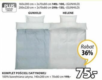 JYSK Komplet pościeli satynowej oferta