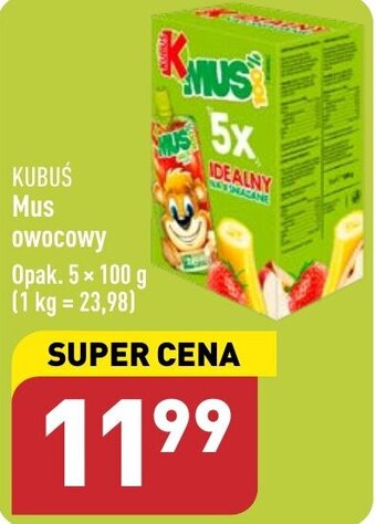 ALDI KUBUŚ Mus owocowy Opak. 5 x 100g oferta