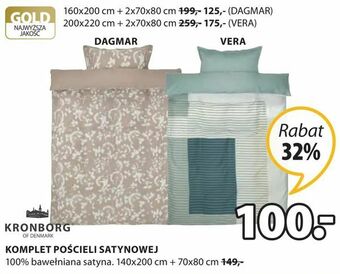 JYSK Komplet pościeli satynowej oferta