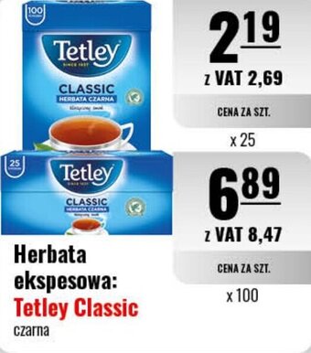 Eurocash Herbata ekspesowa: Tetley Classic 25 szt. oferta