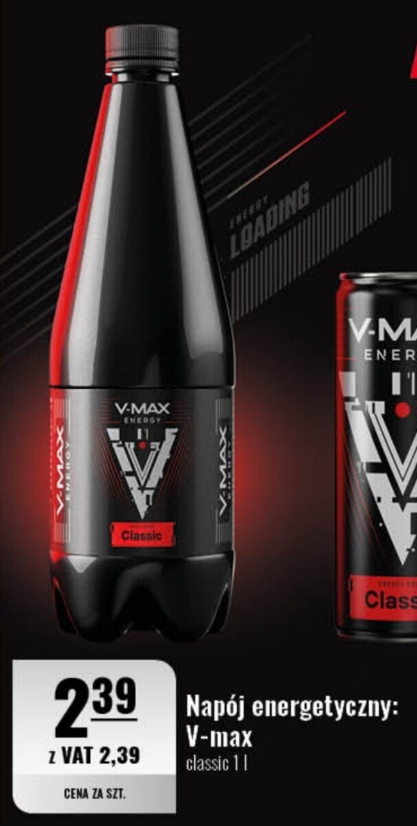 Eurocash Napój energetyczny: V-max classic 1 l oferta