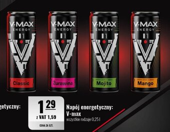 Eurocash Napój energetyczny: V-max 0,25 l oferta