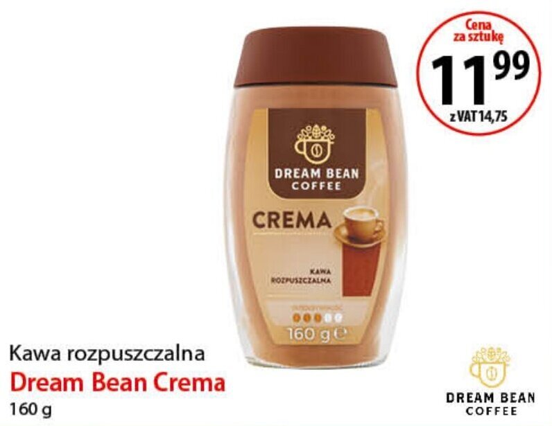 Eurocash Kawa rozpuszczalna Dream Bean Crema 160 g oferta