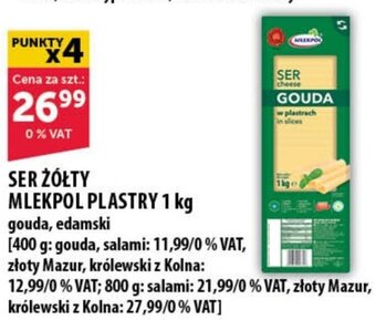 Eurocash SER ŻÓŁTY MLEKPOL PLASTRY 1 kg oferta