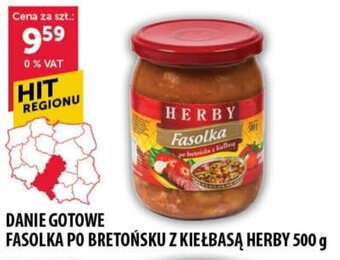 Eurocash DANIE GOTOWE FASOLKA PO BRETOŃSKU Z KIEŁBASĄ HERBY 500 g oferta