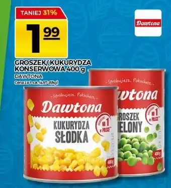Topaz Groszek konserwowy lub Kukurydza konserwowa Dawtona 400g oferta