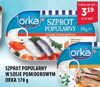 SZPROT POPULARNY W SOSIE POMIDOROWYM ORKA 170 g