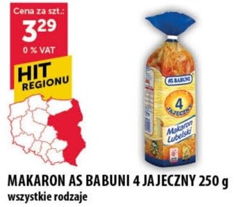 Eurocash MAKARON AS BABUNI 4 JAJECZNY 250 g oferta