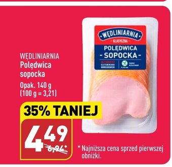 ALDI WĘDLINIARNIA Polędwica sopocka Opak. 140 g oferta