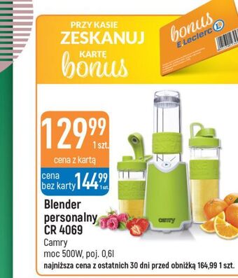 E.Leclerc Blender cr 4069 zielony camry oferta