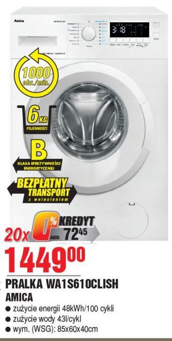E.Leclerc Pralka wa1s 610clish amica oferta