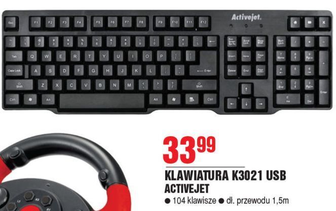 E.Leclerc Klawiatura k3021 activejet oferta