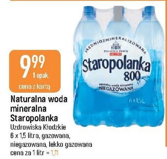 E.Leclerc Woda niegazowana staropolanka 800 oferta