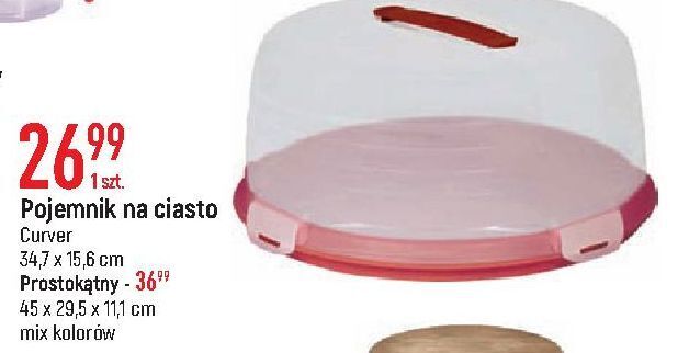 E.Leclerc Pojemnik na ciasto płaski 45x29x11 curver oferta