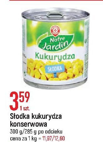 E.Leclerc Kukurydza konserwowa wiodąca marka notre jardin oferta